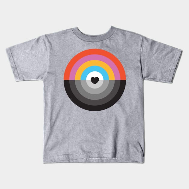 Happy Pride Rainbow Black Lives Matter Kids T-Shirt by PodDesignShop